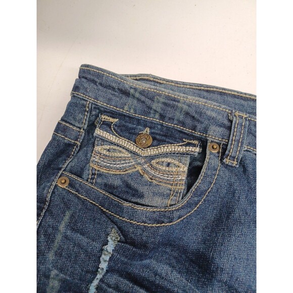 Elite Jeans Sz 23/24 Blue Denim Stretch Flap Pockets Distressed Plus Size - Picture 4 of 7